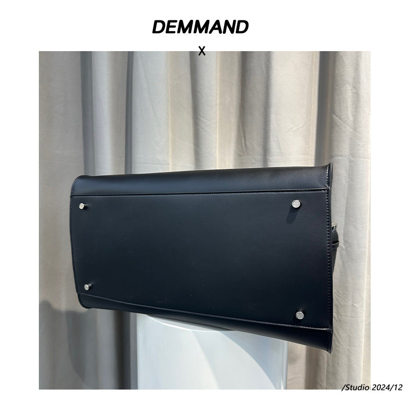 托特包包女士2024新款潮高级感黑色大容量手提公文包春夏通勤大包