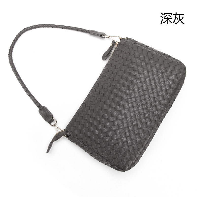女包2024新款手工编织斜挎单肩包简约时尚腋下包手提包包一件代发