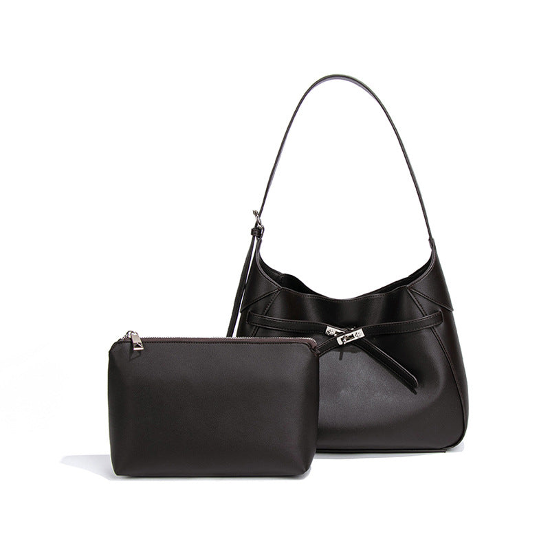 高级感百搭子母托特包复古潮流大容量手提女包小众单肩腋下凯利包