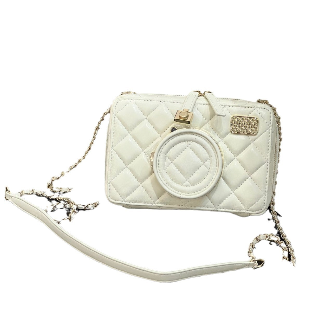 2024小香风包包进口小羊皮相机包斜挎包女小包包迷你手机包口红包