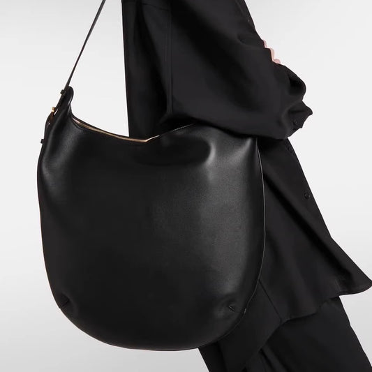 头层牛皮The 大容量Row通勤马鞍包腋下包Allie M号斜挎单肩手提包