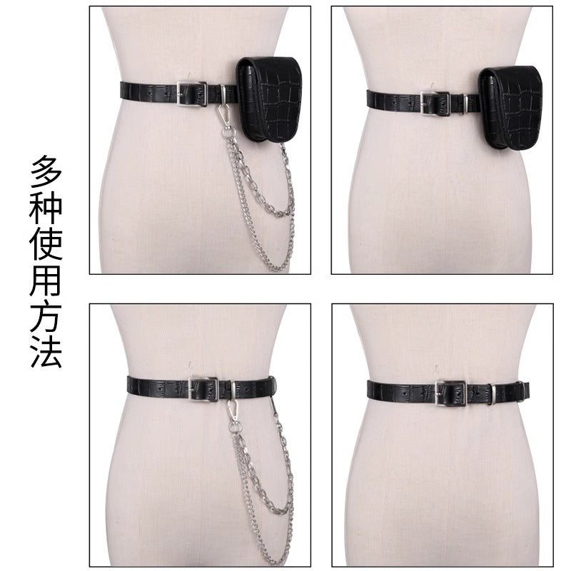 腰带女配西装链条潮ins腰包装饰连衣裙子收腰时尚百搭牛仔裤皮带