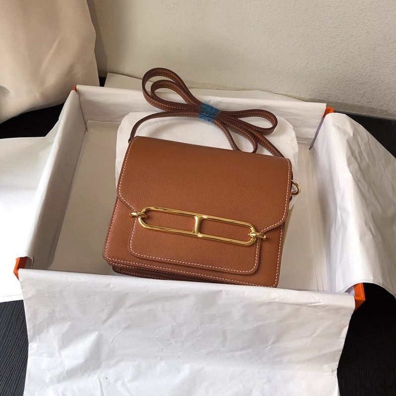 网红同款空姐豆腐包头层牛皮猪鼻子包小方包单肩斜挎女包直播代发