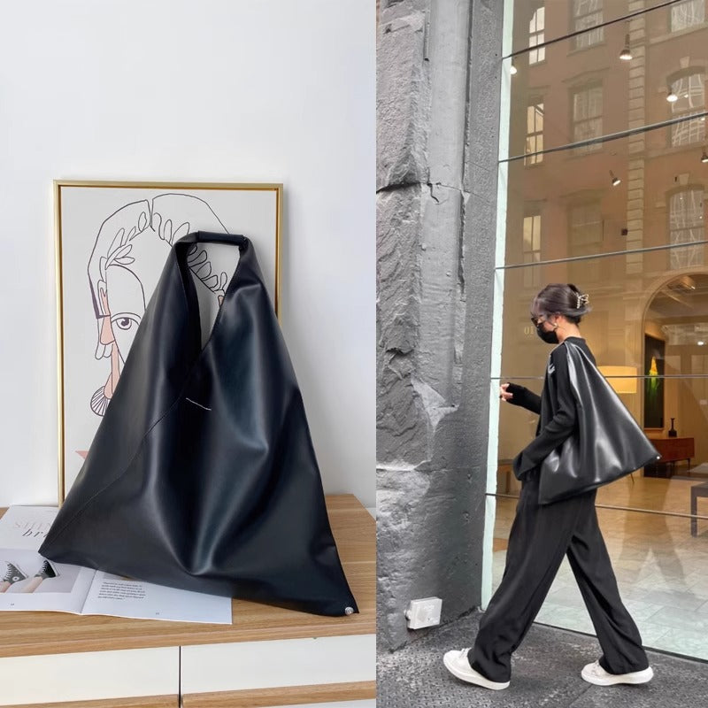 MM马吉啦三角包慵懒风女大容量通勤托特包ins潮流饺子包购物袋6