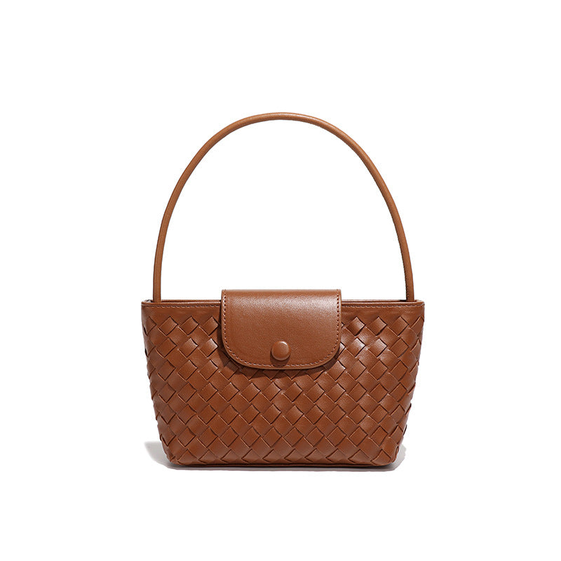 广州工厂批发包包女马卡龙可爱时尚编织手拎腋下包翻盖单肩斜挎包