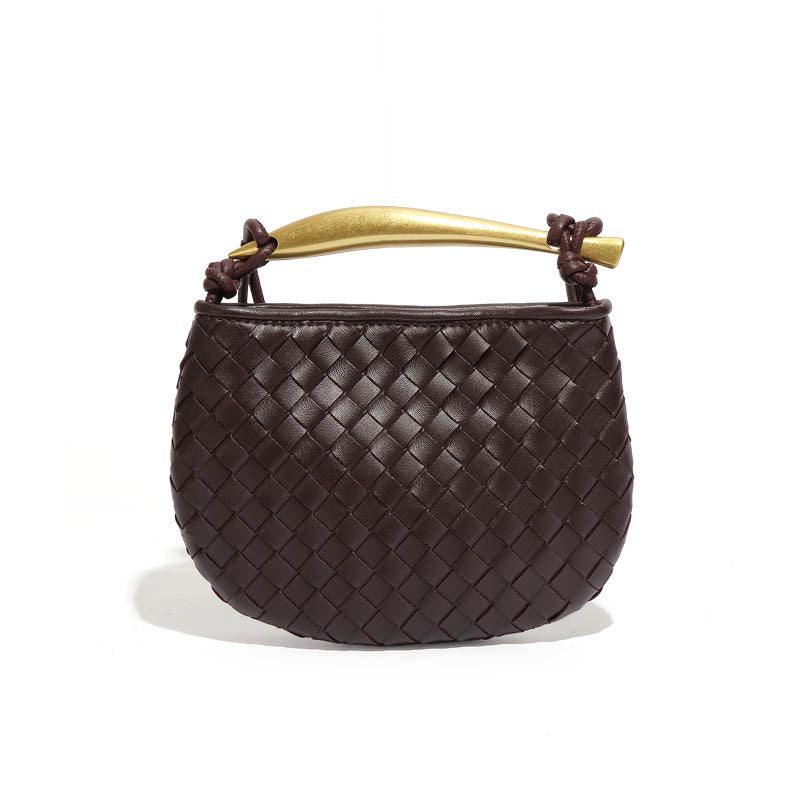 新款沙丁鱼系列休闲编织女包时尚迷你手拎饺子包潮流单肩斜挎包