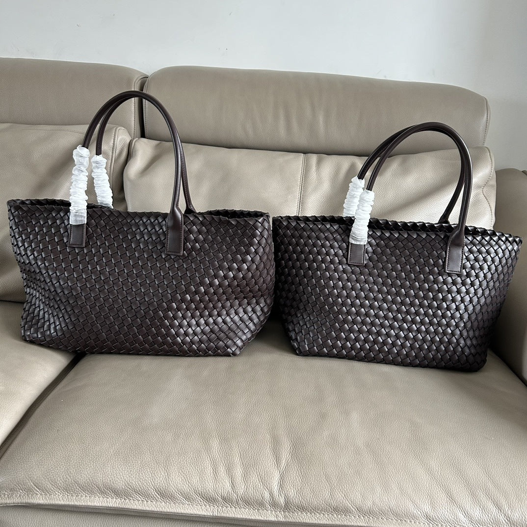 2024新款潮流时尚购物男女包编织手提单肩包菜篮子大容量托特包包