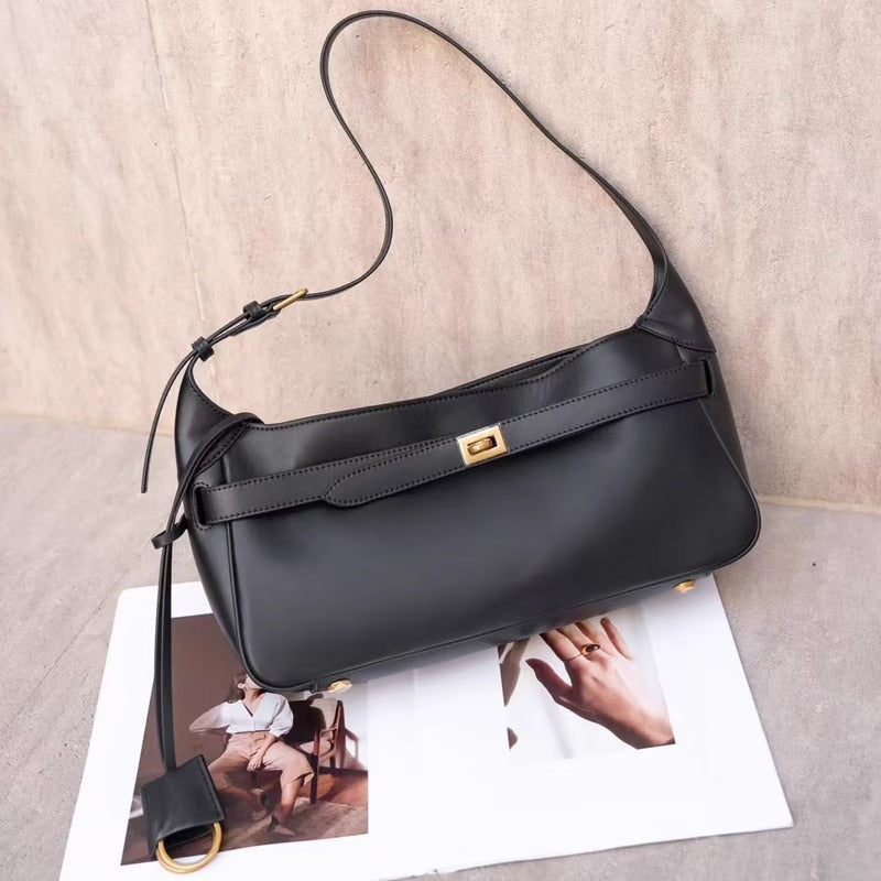 高品质B家欧货真皮女包rodeo腋下包时尚单肩横竖款hobo锁扣托特包