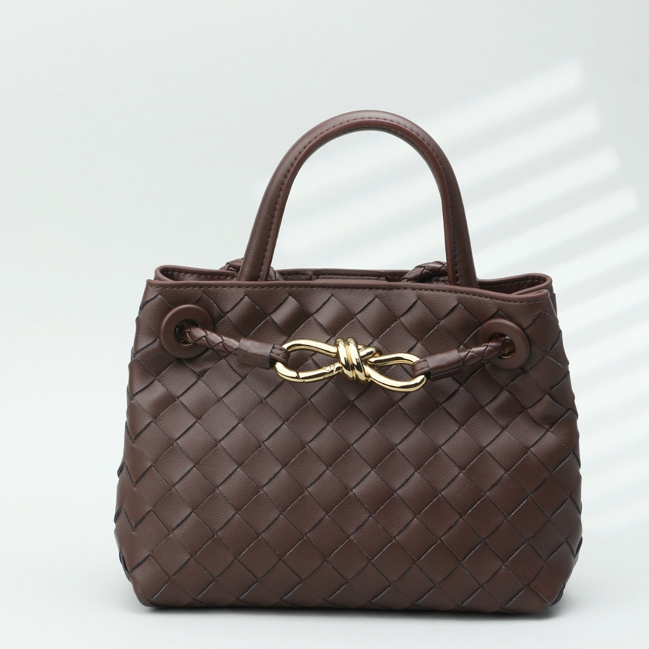 真皮手拎包外贸高级编织包跨境时尚羊皮手提包大容量单肩斜跨包女