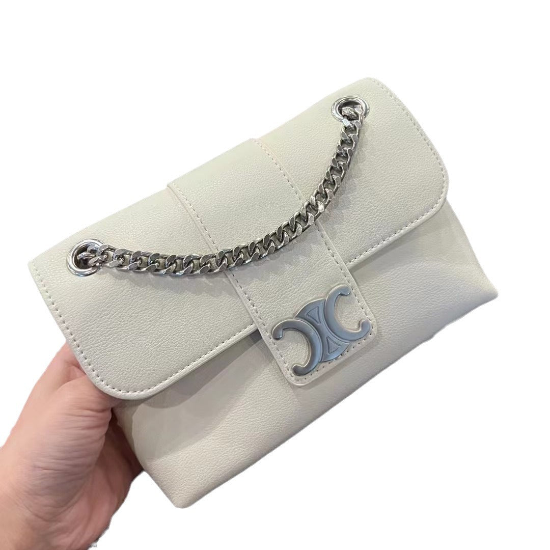 香港凯旋门腋下包包女2024新款真皮春夏高级感法棍信封链条小方包