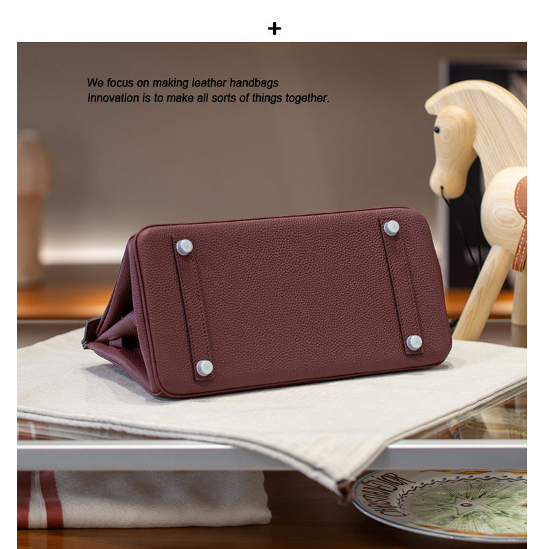 单肩包质感气质通勤手提包2025春夏季轻奢铂金包洋气百搭斜挎包