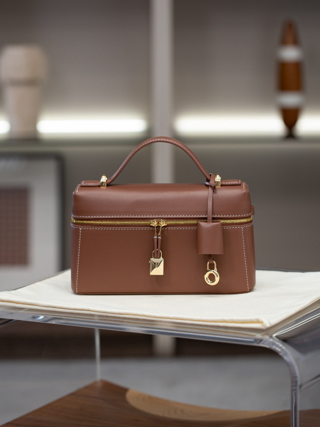 2025夏季款包包百搭牛皮lp饭盒包小众高级感真皮女包跨境斜挎包