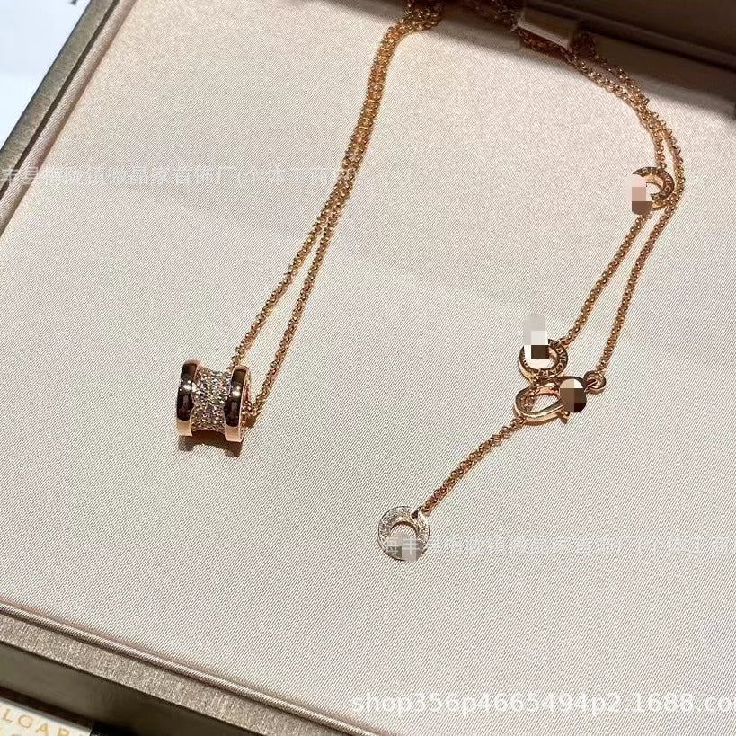 Bv高版本宝家满钻小蛮腰项链精工CNC版不掉色S925银镀18K厚金项链
