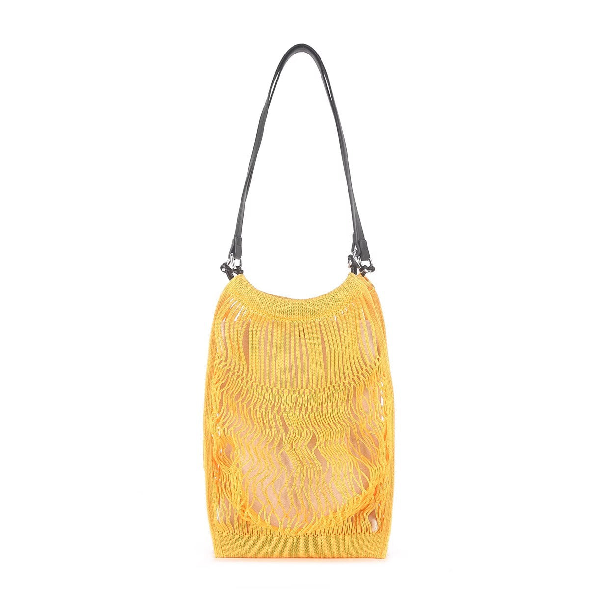 夏日沙滩包小众设计编织网兜镂空购物袋男女同款大容量单肩斜跨包