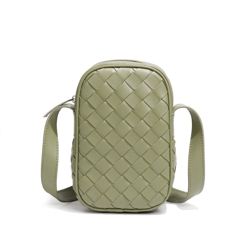 厂家直销夏季新款竖款手机包2025编织单肩包迷你小包多功能斜挎包
