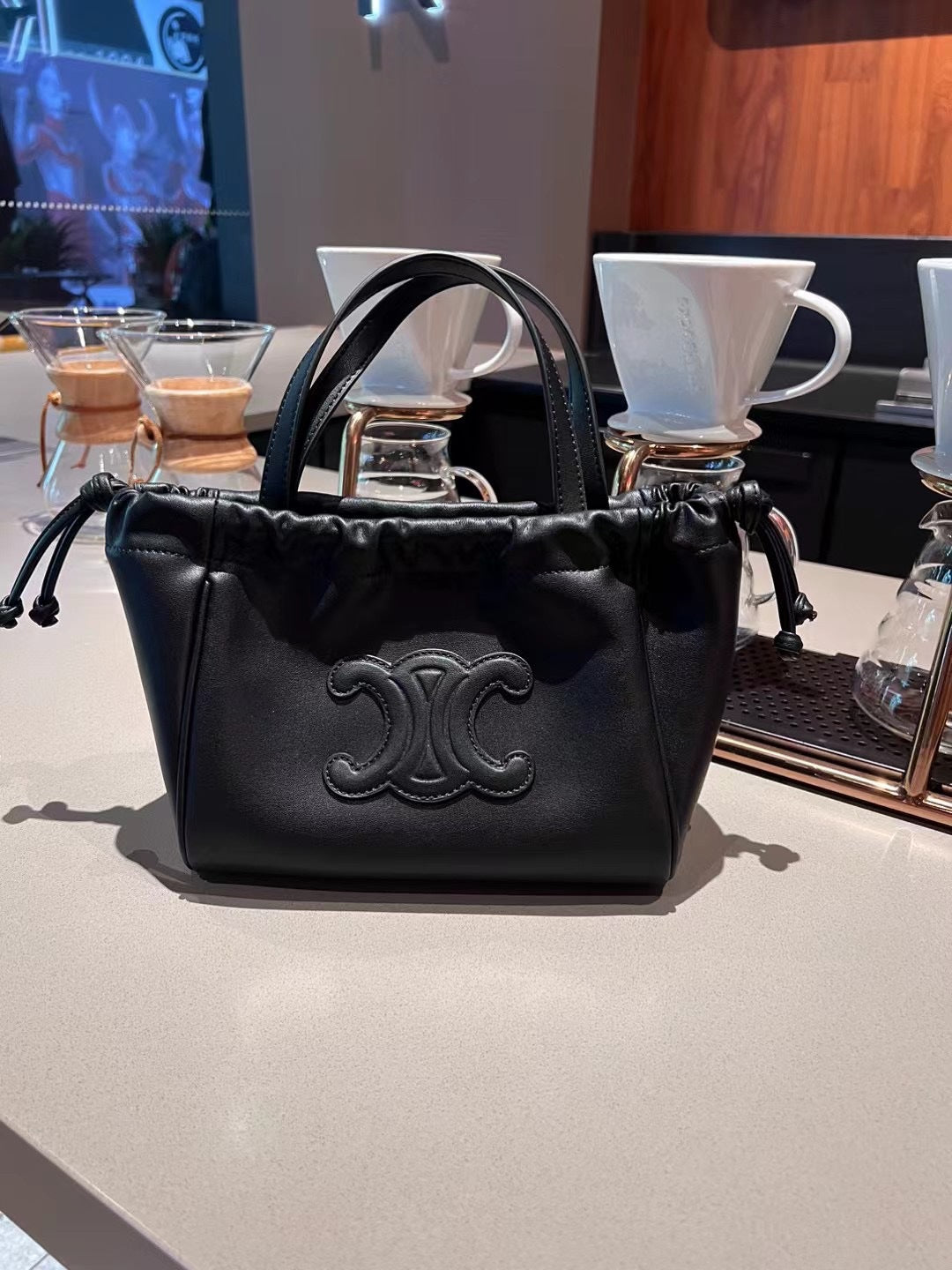 2024新款复古手提包凯旋门牛皮腋下托特包包女单肩斜挎包小众设计