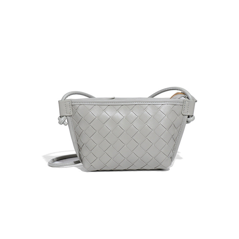 夏季新款马卡龙斜跨女包迷你可爱手工编织包休闲单肩菜篮子饺子包