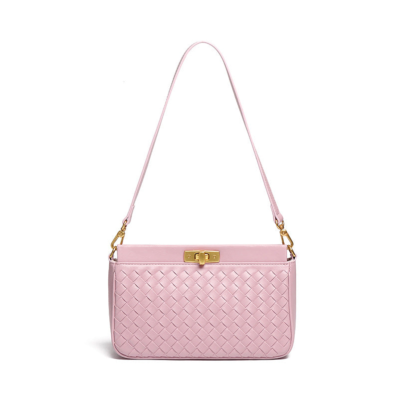 外贸批发初春新款手拎女包时尚休闲手工编织包约会百搭单肩腋下包