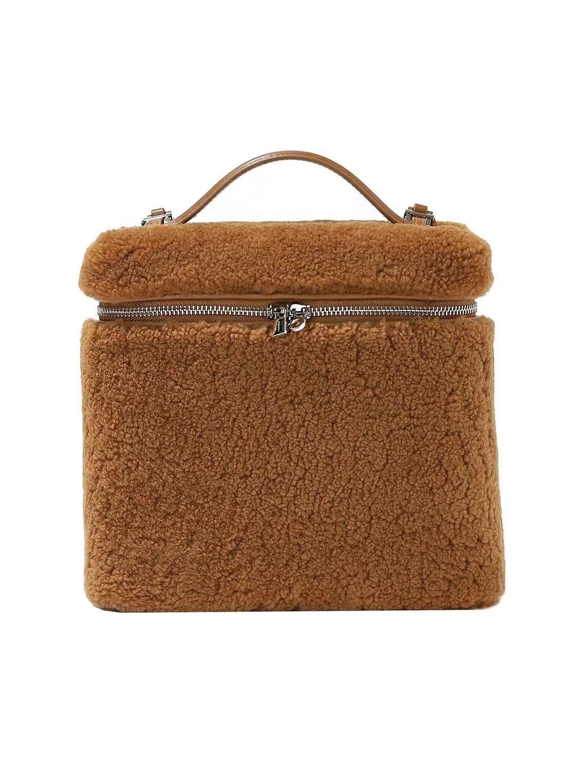 秋冬新款毛绒羊羔皮包包女士手提包休闲包包旅行双肩带背包女便携