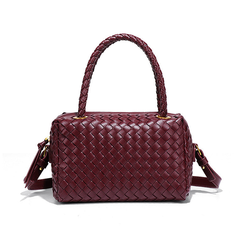 秋冬新款安可拉手提包潮流手工编织包包款时尚枕头包单肩斜挎女包