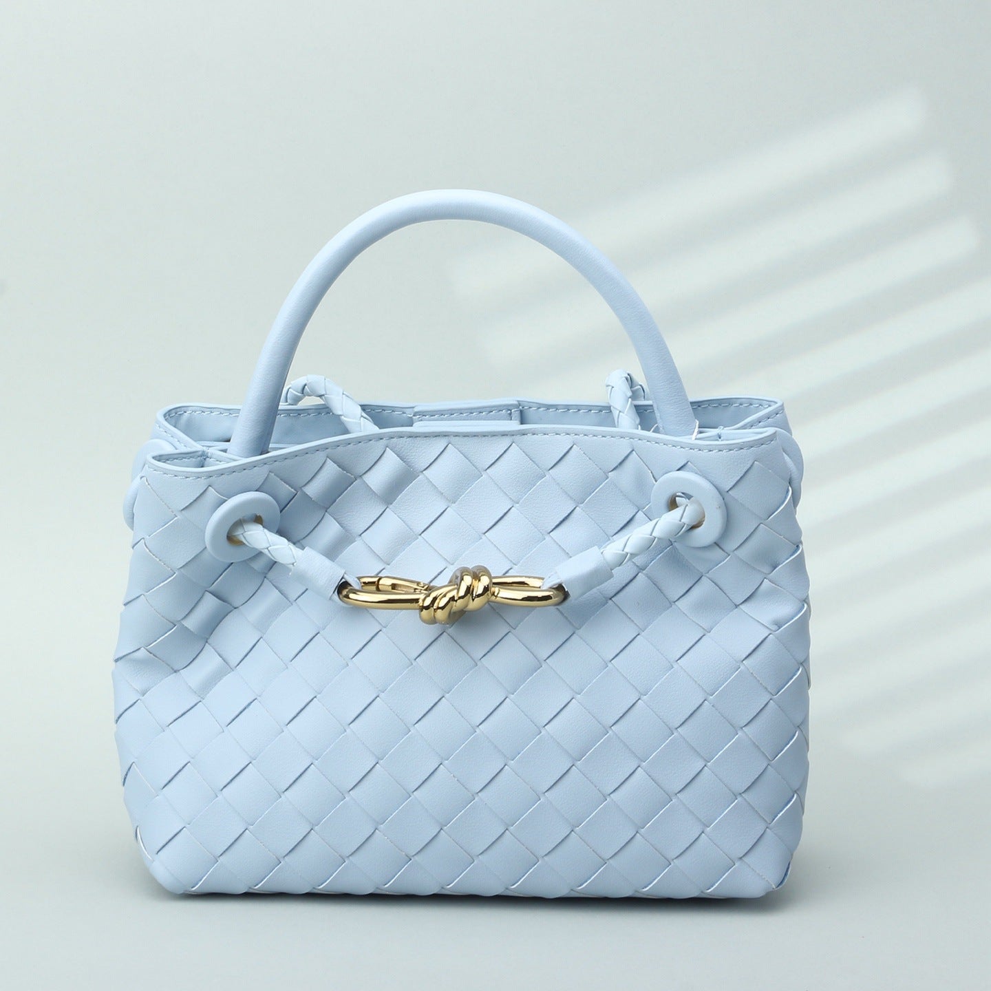 真皮手拎包外贸高级编织包跨境时尚羊皮手提包大容量单肩斜跨包女