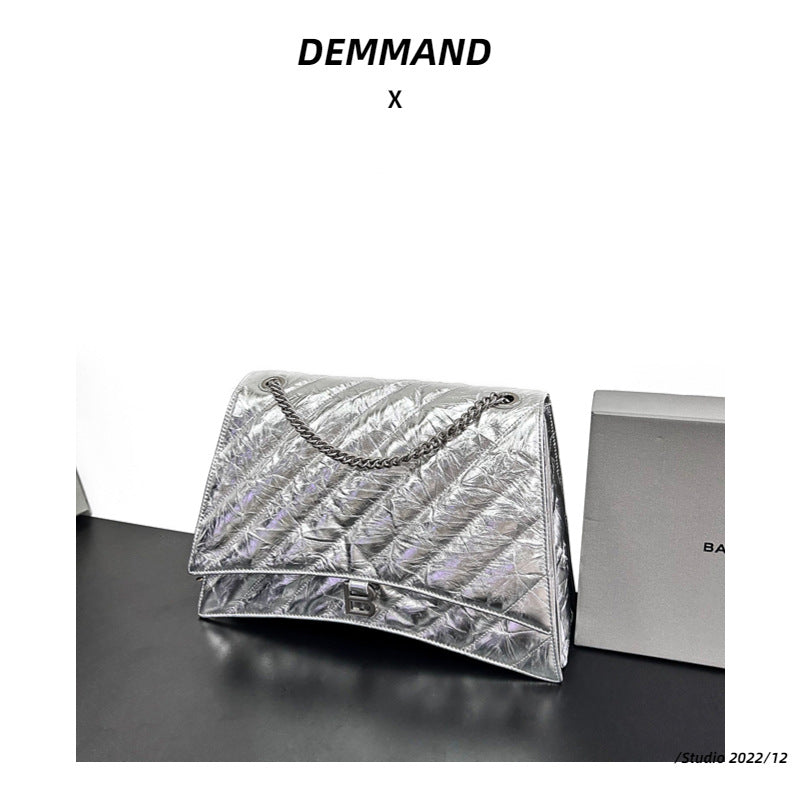 包包女夏季2023年新款爆款沙漏包高级感小众流行斜挎包链条腋下包