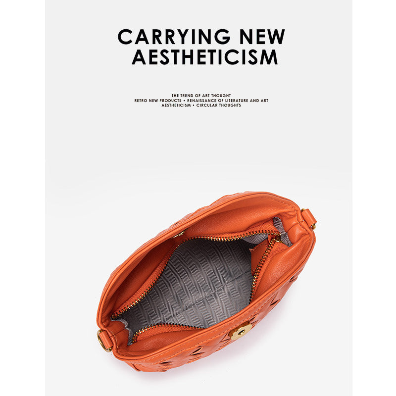 包包女2025新款韩版潮流编织包迷你链条女包女士磁扣单肩包斜跨包