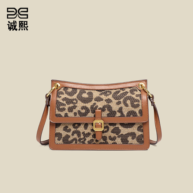 豹纹腋下高级感包包女2025新款百搭 ins小众时尚女包爆款斜挎小包