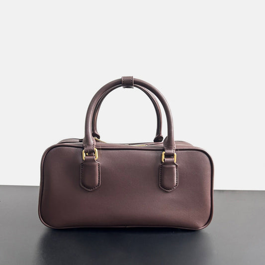 波士顿保龄球包包小众枕头包2024新款小手提包女真皮单肩斜挎包