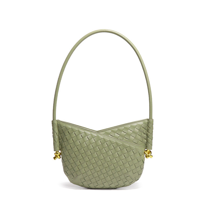 编织包包女大容量软皮质感手提包时尚通勤单肩包时尚马卡龙腋下包