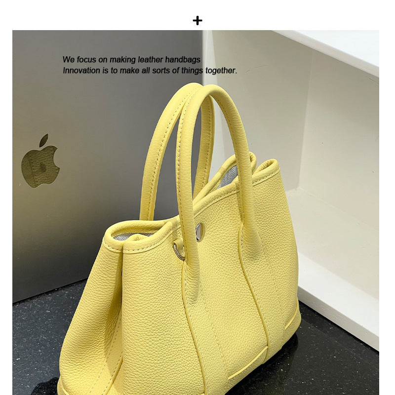 2025年新款潮迷你花园包小包包女真皮头层牛皮荔枝纹斜挎包手提包