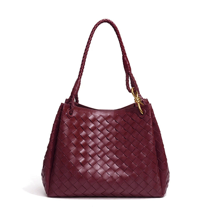 高级感新款手提包风车结水桶包手工编织包小众设计轻奢单肩斜跨包