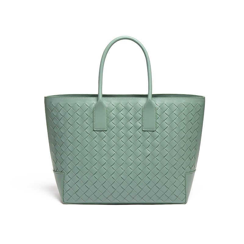 新款潮流大容量手提包通勤百搭手工编织女包跨境高级感子母托特包