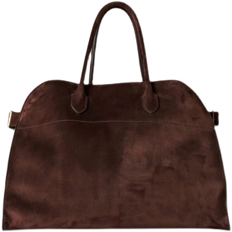 大牌The*Ro手提包真皮大容量通勤包牛皮麂皮董洁同款大牌品牌包批