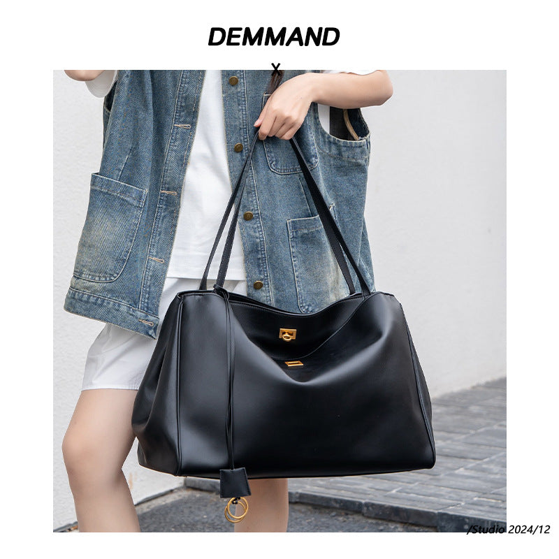 托特包2025新款真皮女包时尚单肩手提大容量妈咪包头层牛皮休闲包