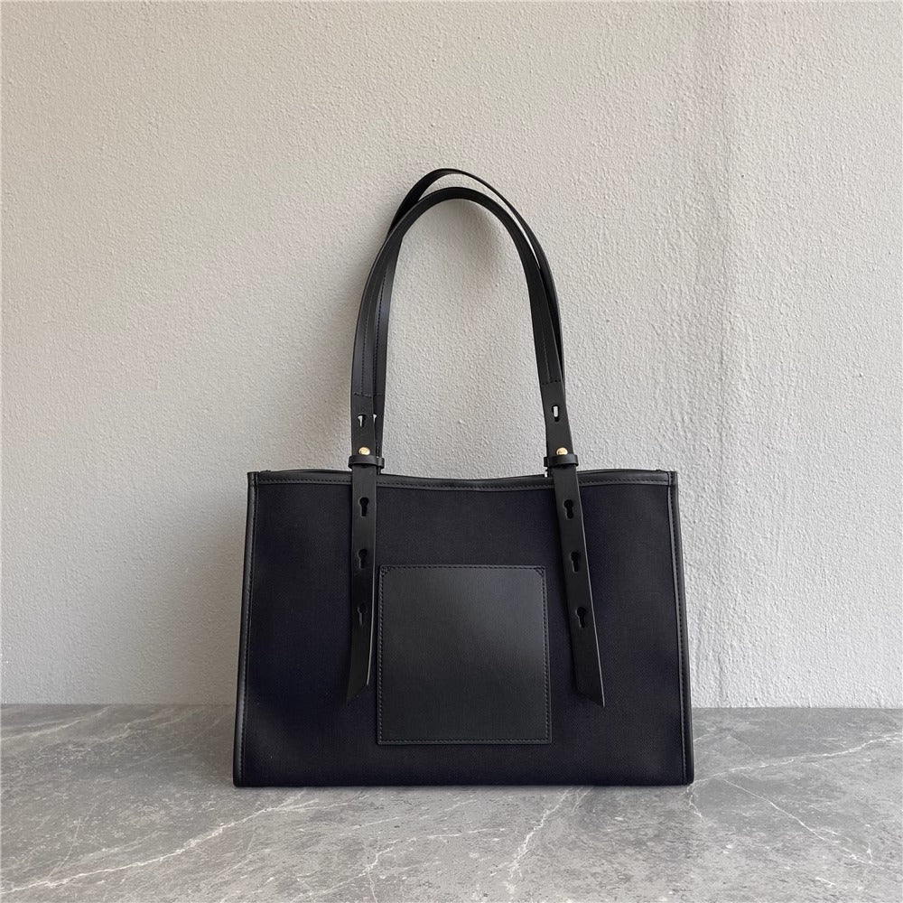 秋冬新款休闲时尚大空间ins潮百搭配牛皮托特包外贸出口欧美女包