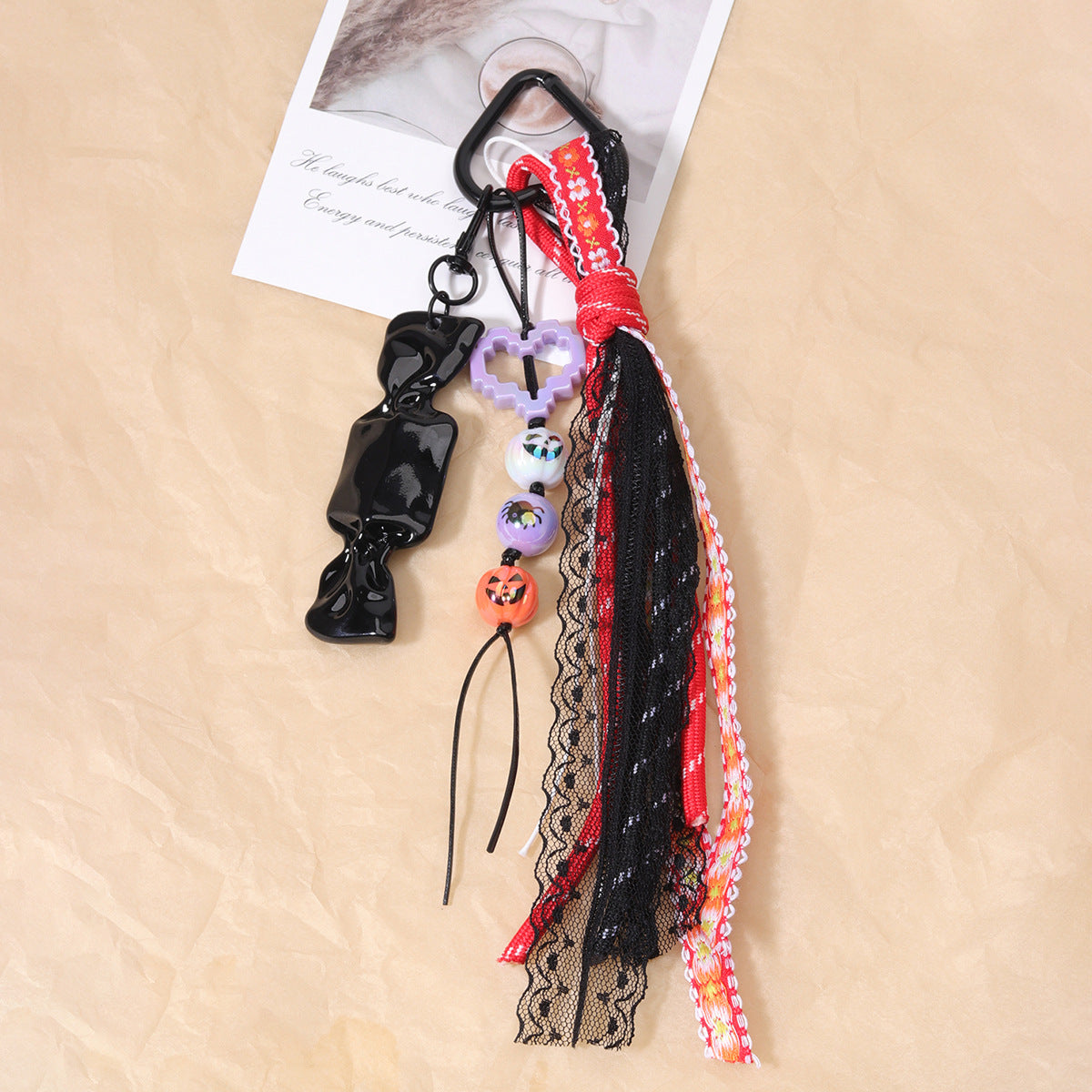 跨境热销万圣节组合挂绳多元素DIY挂件跨境节日装饰派对礼品挂链