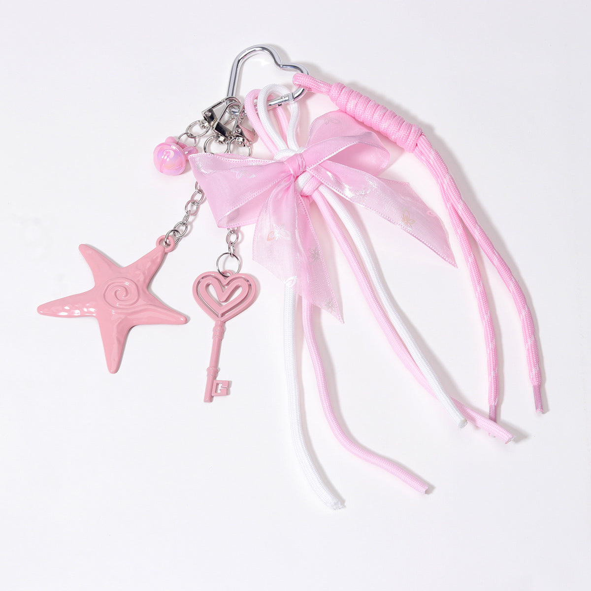 量大价优现货爱心钥匙蕾丝蝴蝶结吊孔兔子铃铛编织绳包挂钥匙扣