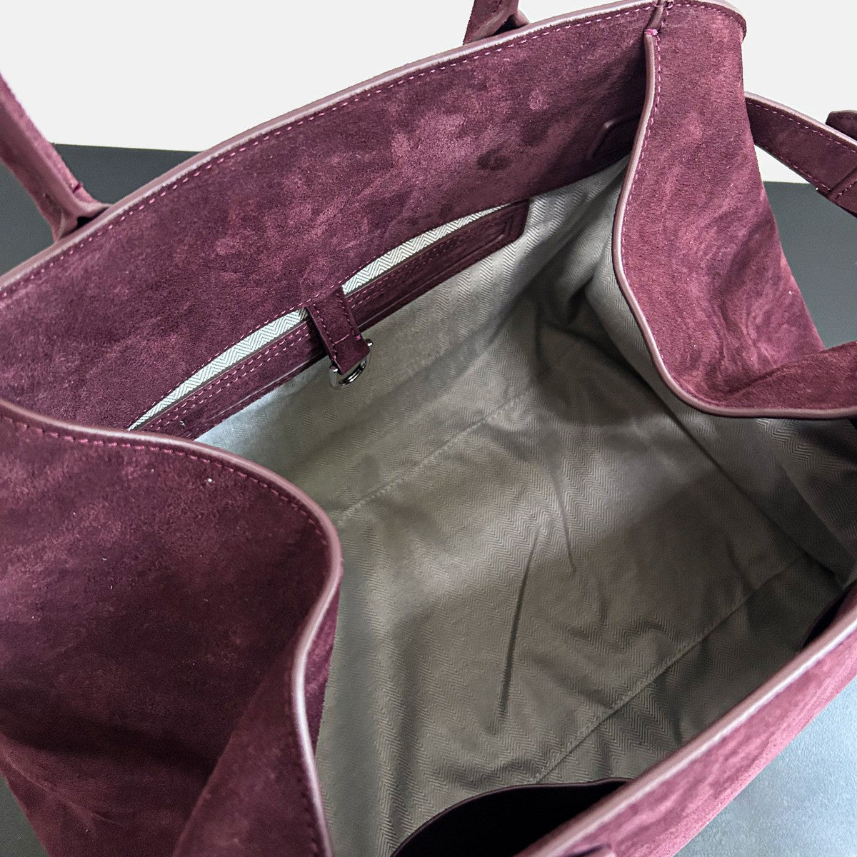 韩国小众董洁同款手提包绒面磨砂真皮托特包包女大容量复古通勤包