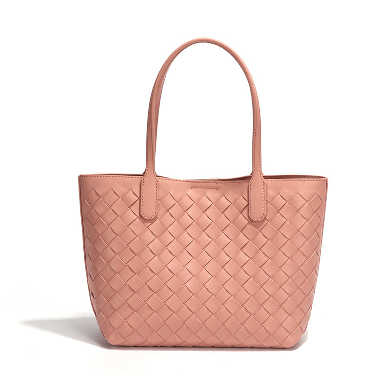 2025新款韩版菜篮子编织女包托特包大容量两件套子母包女士手提包