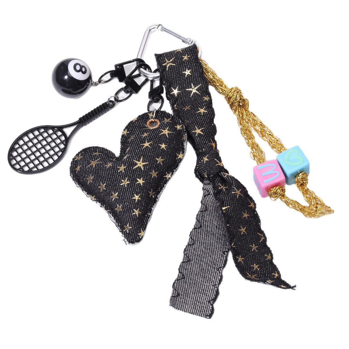 黑色包挂系列牛仔包蝴蝶结包挂口红包挂件批发miu系包挂绳子配饰