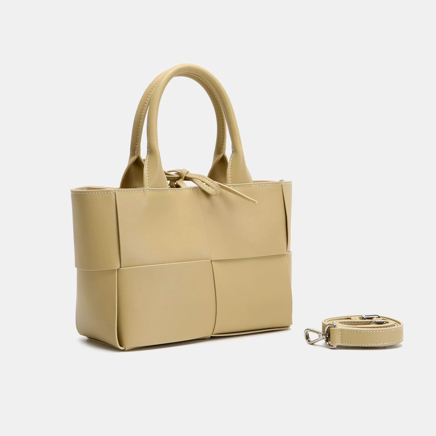 包包女士真皮女包2022新款手提手工编织托特简约大容量轻奢高级