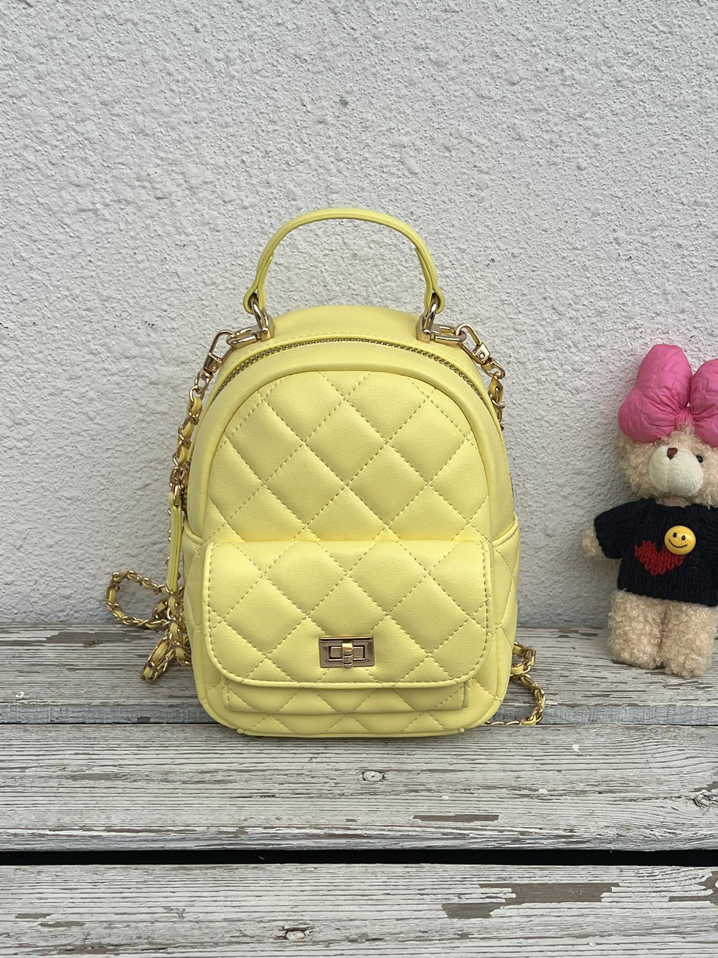 高级感小香风菱格双肩包双肩迷你2025新款时尚百搭书包单肩旅行包