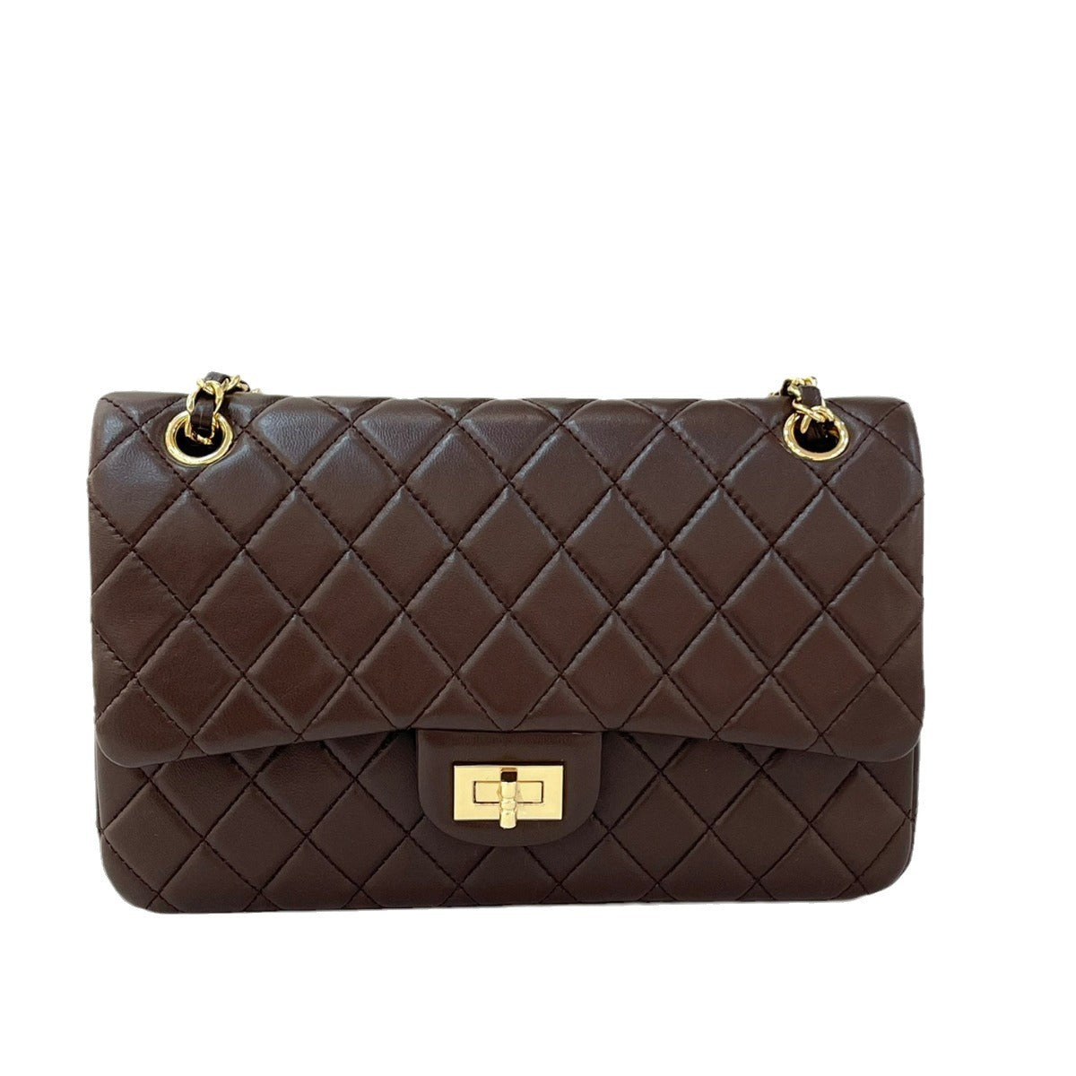 新款Cf手掌纹25cm大容量双链条单肩斜跨手拎潮范女包小资斜挎