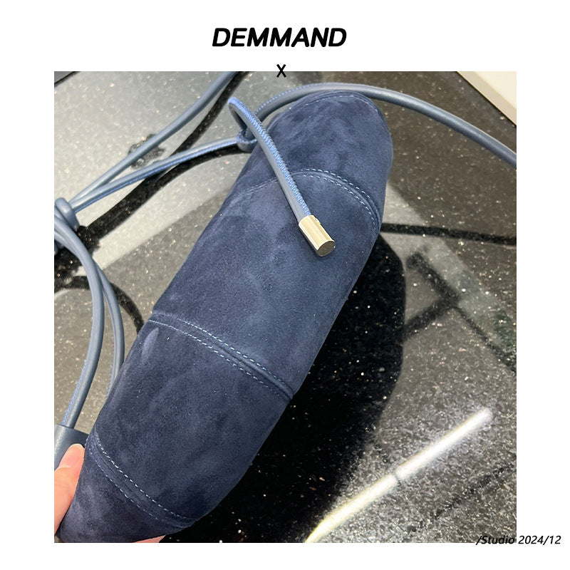 高级感牛角包复古磨砂皮网红爆款饺子包时尚百搭腋下包单肩斜挎女