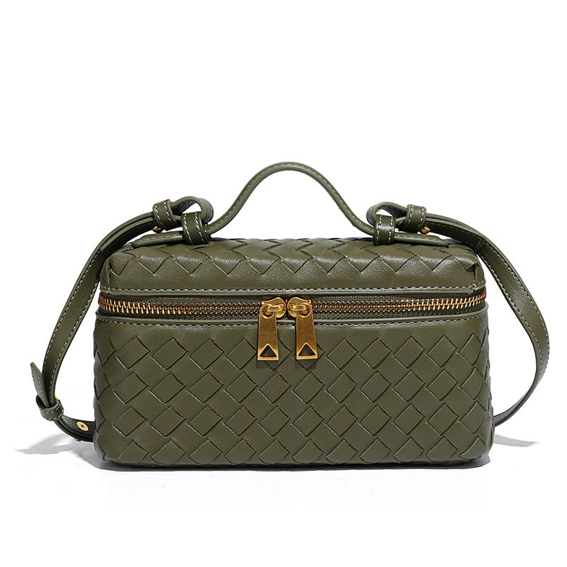 新款手工编织包包时尚饺子手提包高级感龙襄包质感潮流单肩斜挎包