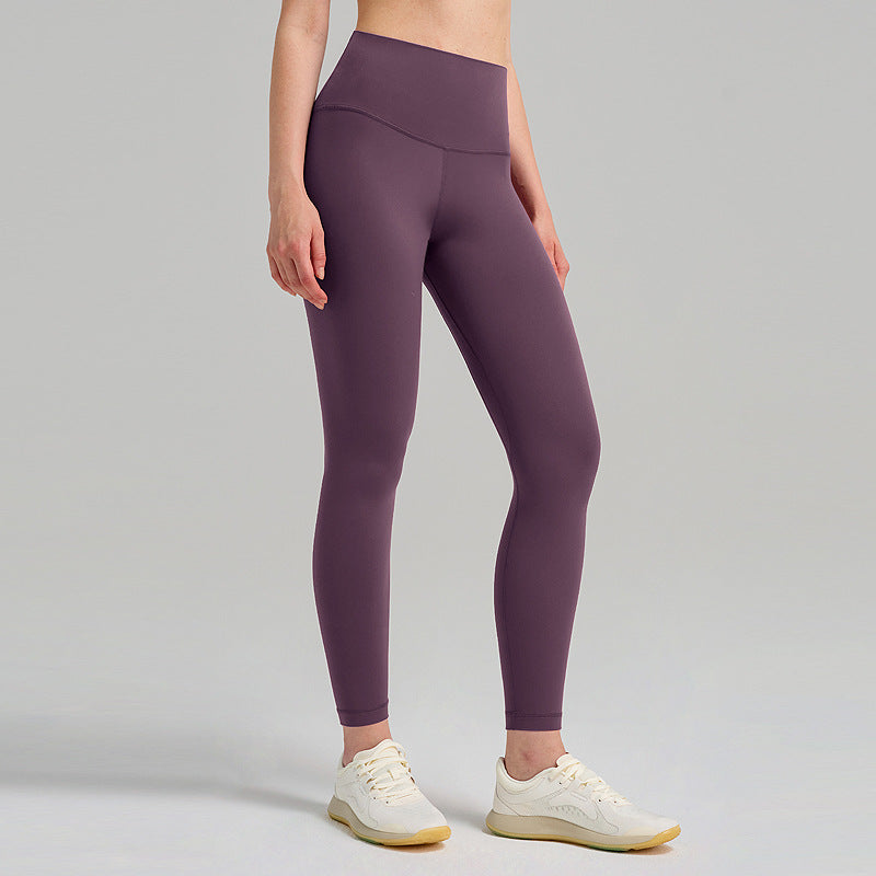 无尺码瑜伽裤女lulu高腰弹力健身裤蜜桃提臀磨毛裸感运动紧身裤