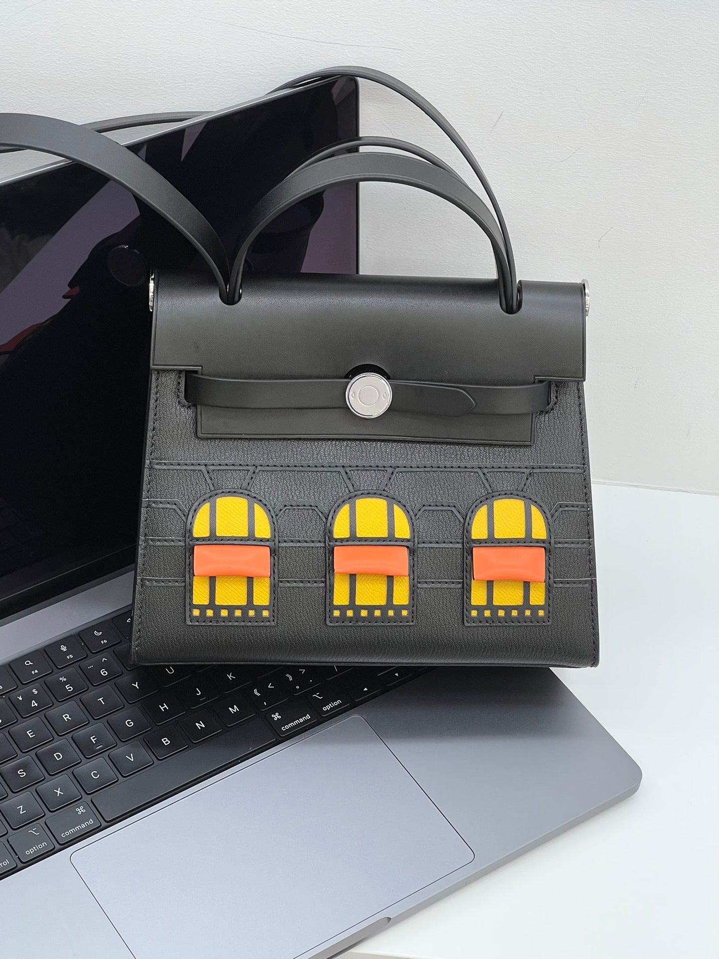 新款复古小房子包凯莉包时尚趣味撞色真皮小包包单肩斜挎牛皮女包