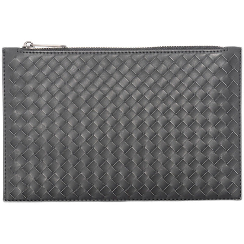 X&BV2021新款男士包包手拿包真皮休闲超薄编织信封时尚潮流手包男