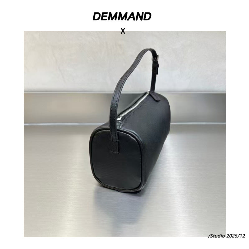 25秋冬90'S同款笔袋迷你小包圆筒笔袋包女士羊皮休闲百搭手提包